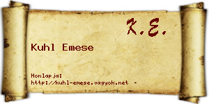 Kuhl Emese névjegykártya