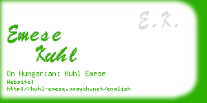 emese kuhl business card